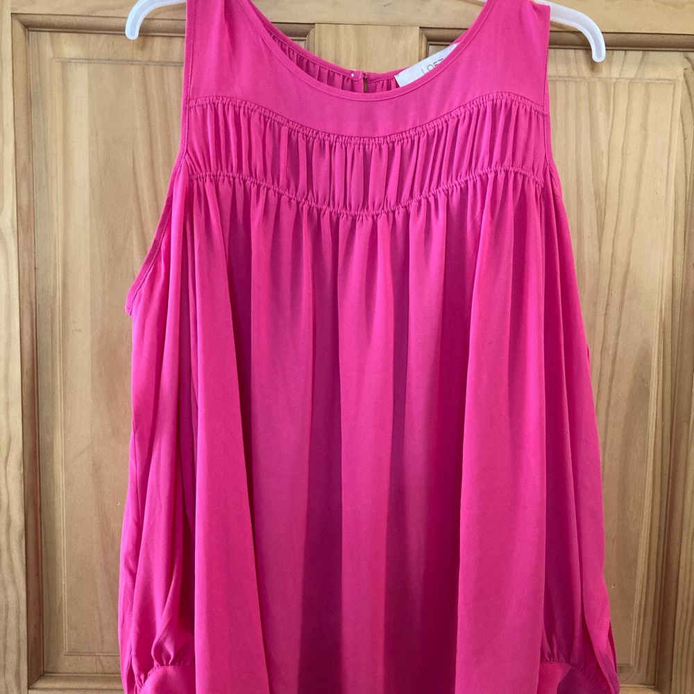 Loft medium pink blouse